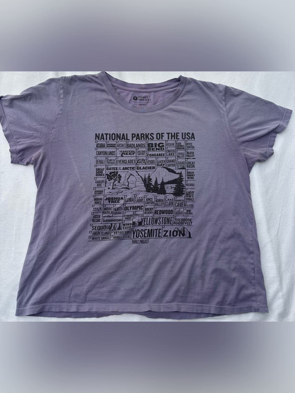 Parks Project Lavender Crewneck Tee - Black Print
